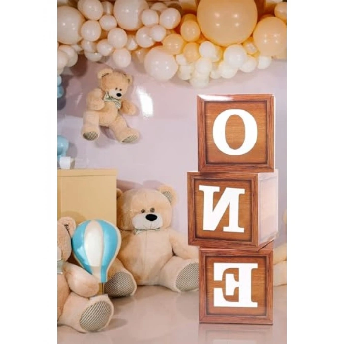 Ahşap Doğum Günü Kutlama Seti - 1 Yaş İçin