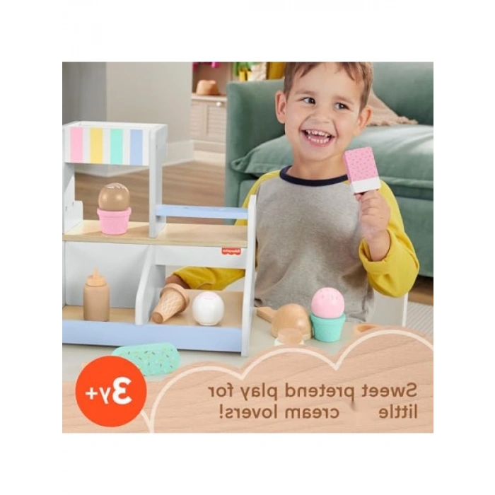 Ahşap Dondurma Dükkanı Oyun Seti, 18 Parça