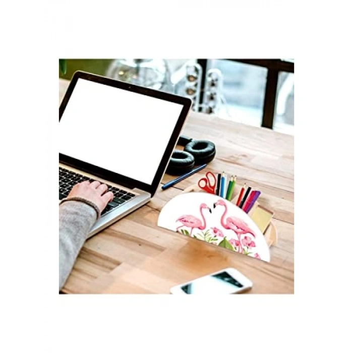 Ahşap Flamingo Tasarımlı Kalemlik