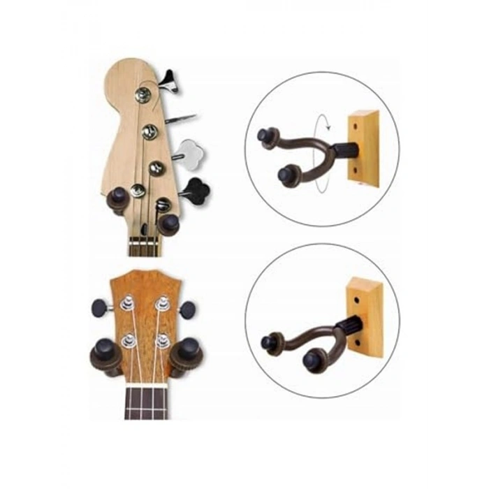 Ahşap Gitar Duvar Askısı, Kolay Kurulum ve Şık Görünüm
