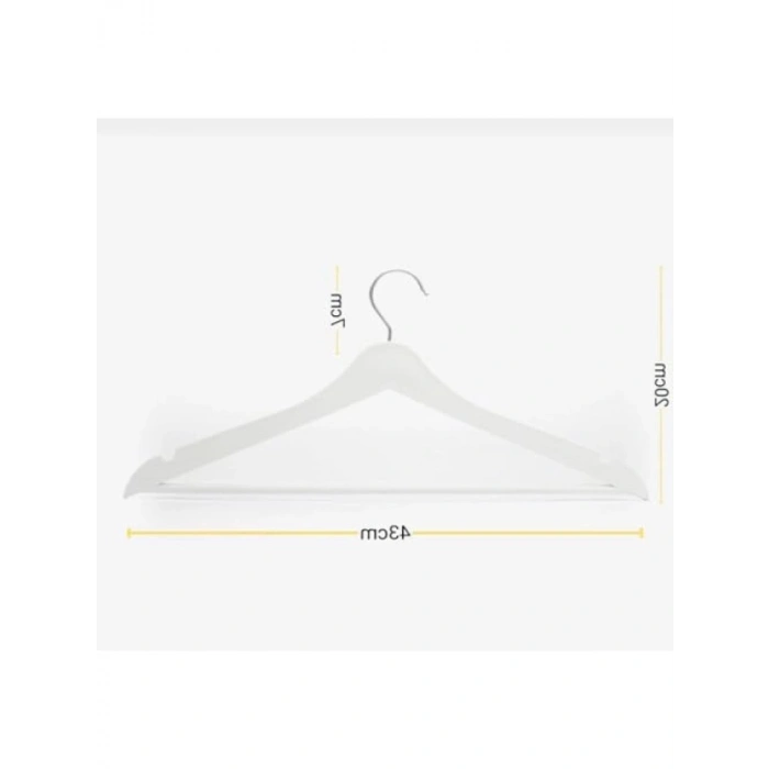 Ahşap Görünümlü 6lı Plastik Askı Seti