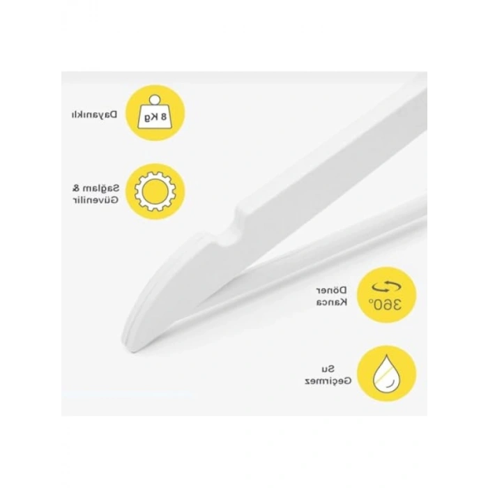 Ahşap Görünümlü 6lı Plastik Askı Seti