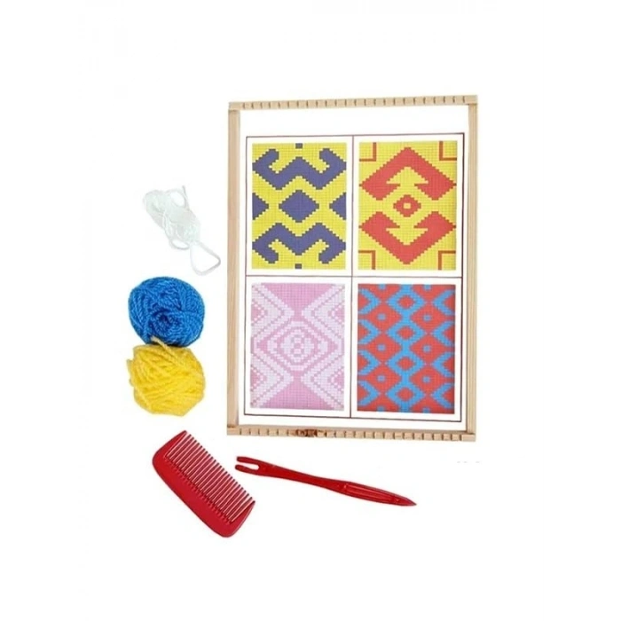 Ahşap Halı Dokuma Tezgahı ve Seti - Yaratıcı Proje