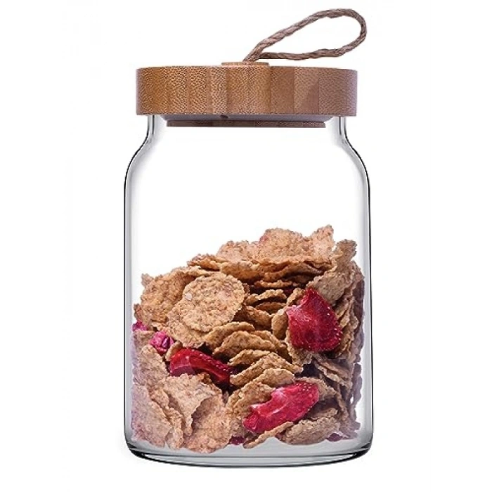 Ahşap Kapaklı Kavanoz - 860 cc