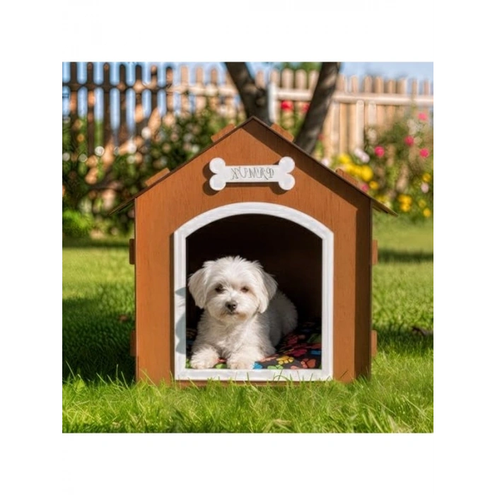 Ahşap Kedi ve Köpek Evi, MDF Malzeme, Dekoratif