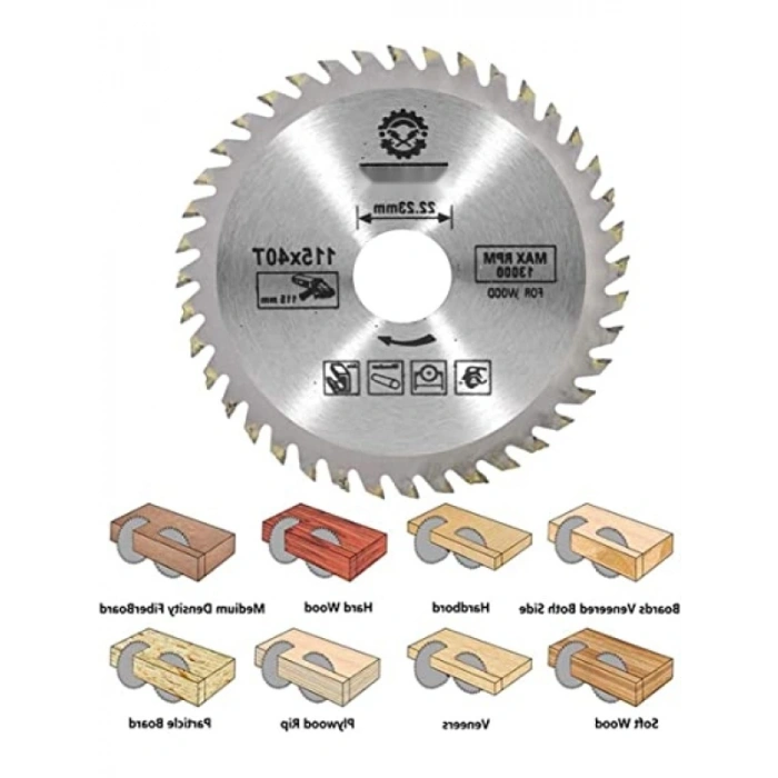 Ahşap Kesme Testeresi - 115mm, 40 Diş