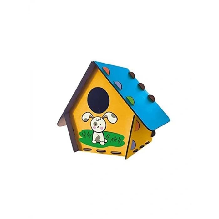 Ahşap Kuş Evi İnşa Seti ve Boyama Kiti