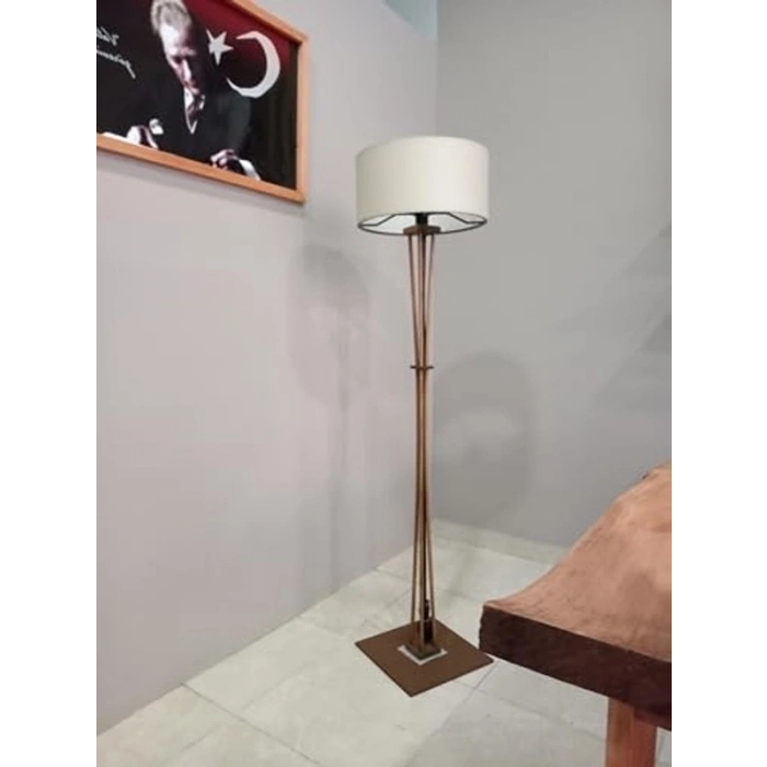 AHŞAP LAMBADER KÖŞE LAMBASI BOHEM CEVİZ KREM