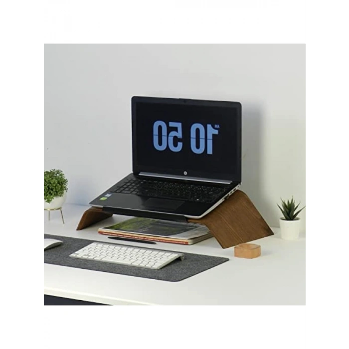 Ahşap Laptop Tutucu - Yükseltilebilir Tasarım