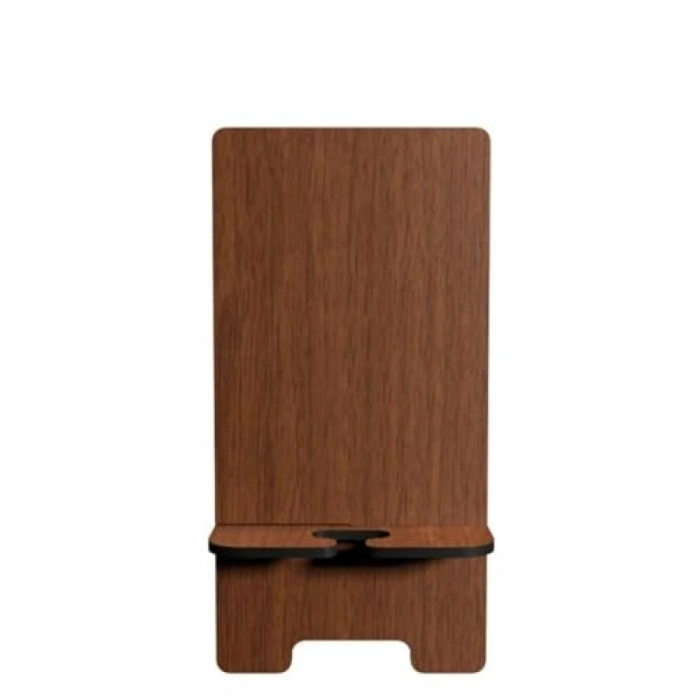 Ahşap Masa Üstü Telefon ve Tablet Tutucu, Tek Ebat