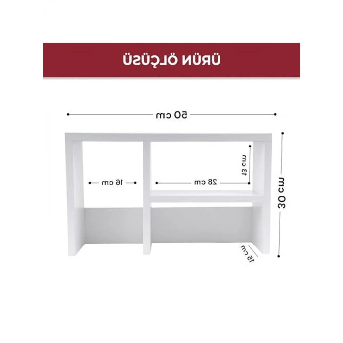 Ahşap Masaüstü Düzenleyici Raf, Ofis ve Mutfak İçin Kullanışlı Organizer