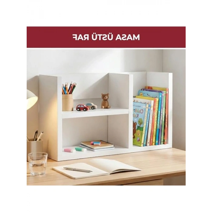 Ahşap Masaüstü Düzenleyici Raf, Ofis ve Mutfak İçin Kullanışlı Organizer
