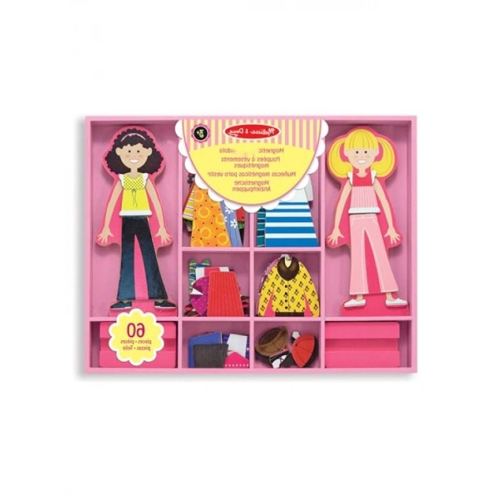 Ahşap Mıknatıslı Giydirme Seti - 56 Parça