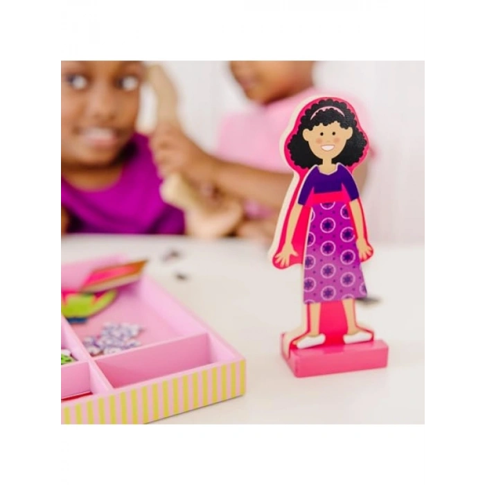 Ahşap Mıknatıslı Giydirme Seti - 56 Parça