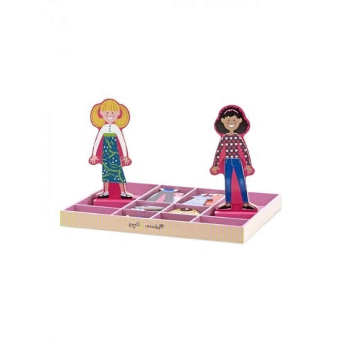 Ahşap Mıknatıslı Giydirme Seti - 56 Parça