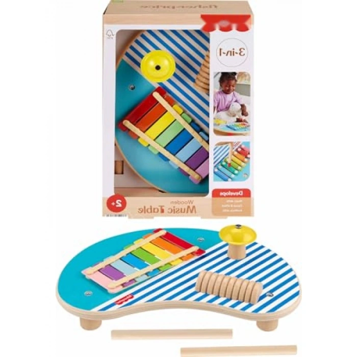 Ahşap Müzik Seti - 3 Parça Perküsyon Enstrümanı