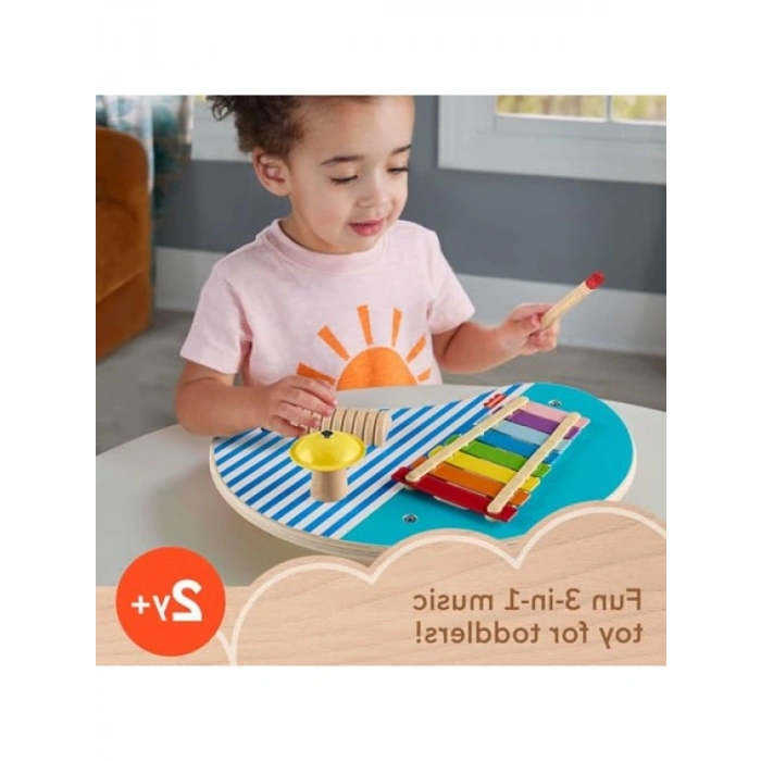 Ahşap Müzik Seti - 3 Parça Perküsyon Enstrümanı