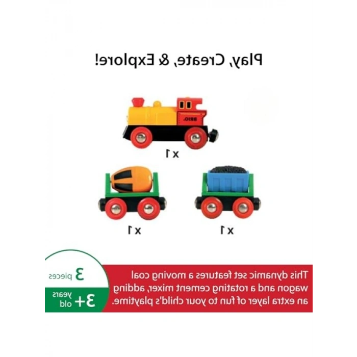 Ahşap Pilli Aksiyon Tren Seti