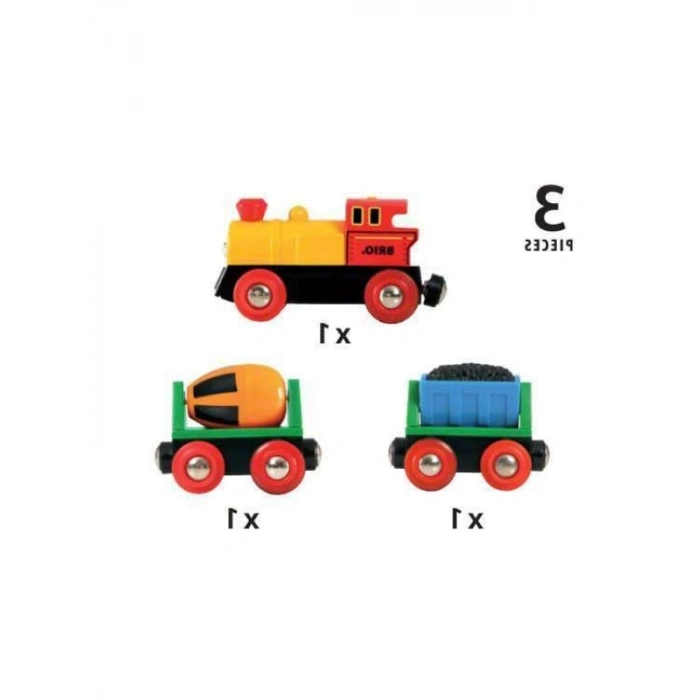 Ahşap Pilli Aksiyon Tren Seti