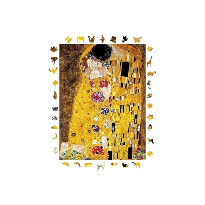 Ahşap Puzzle - Klimt Temalı, 450 Parça, 29 x 39 cm