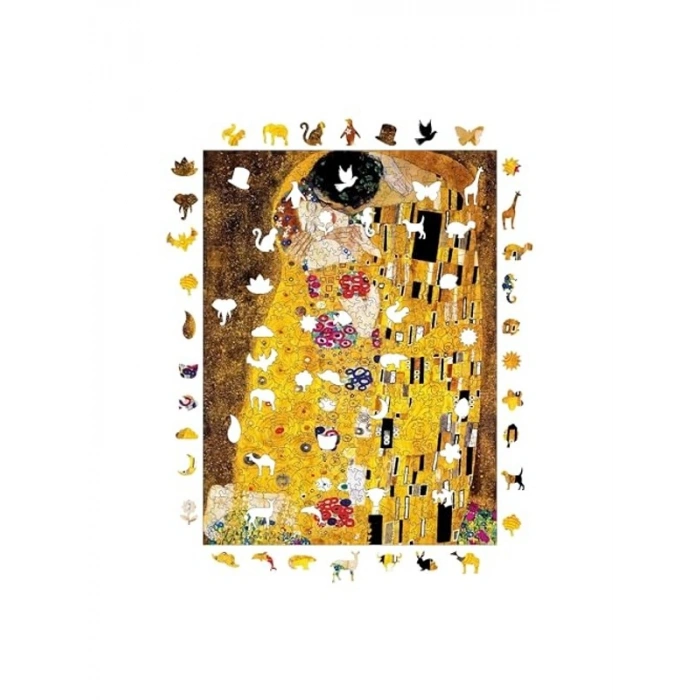 Ahşap Puzzle - Klimt Temalı, 450 Parça, 29 x 39 cm