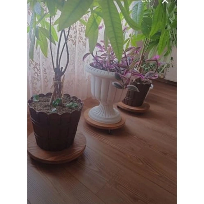 Ahşap Saksı Damacana Tüp Altlığı, Dekoratif Tasarım