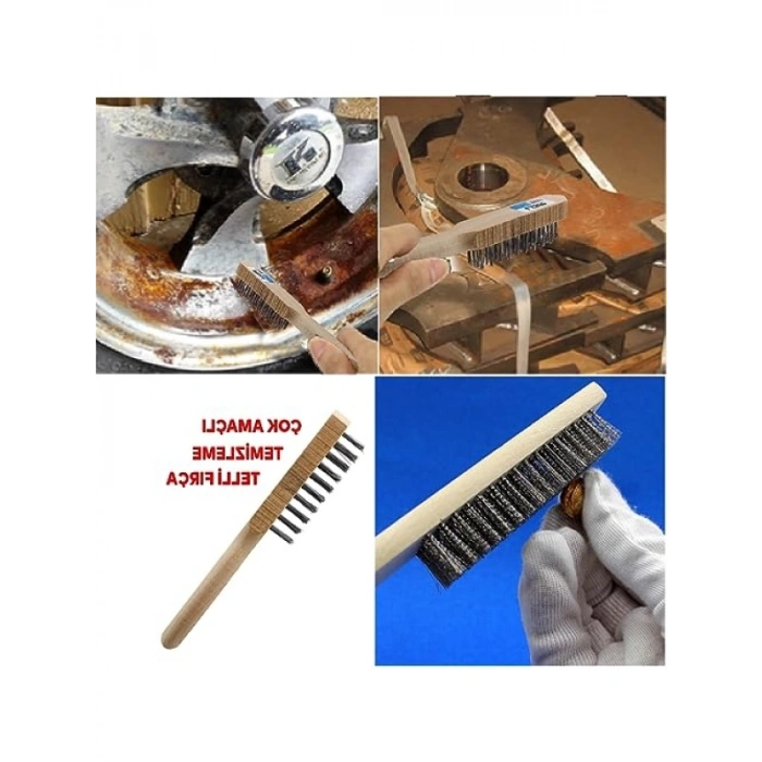 Ahşap Saplı Tel Fırça - 6 No ile Çok Amaçlı Temizlik