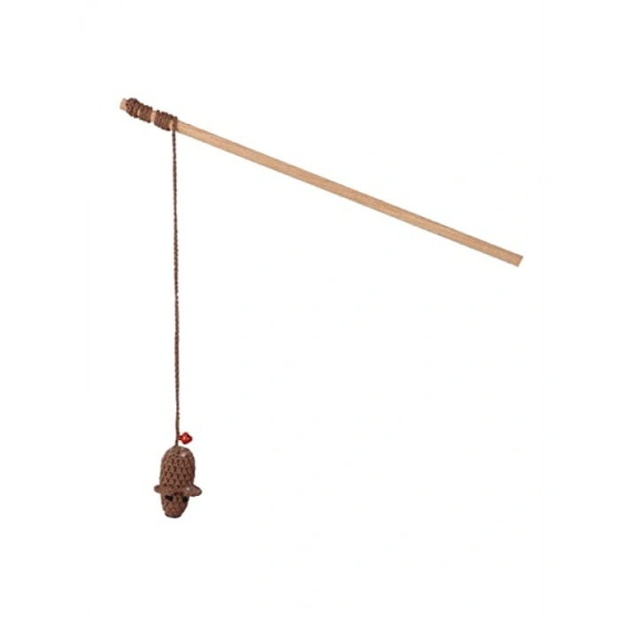 Ahşap Saplı Zilli Kedi Oltası Oyuncak
