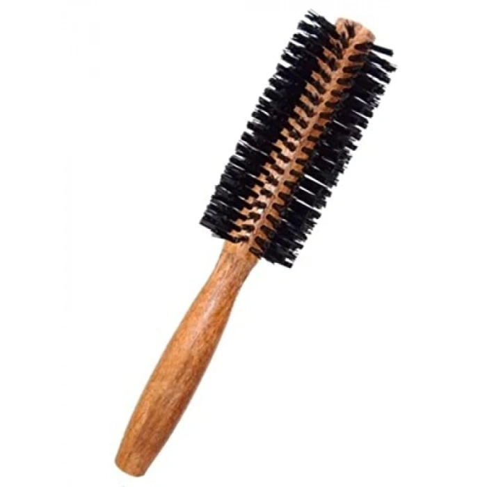 Ahşap Silindir Fön Fırçası - Unisex