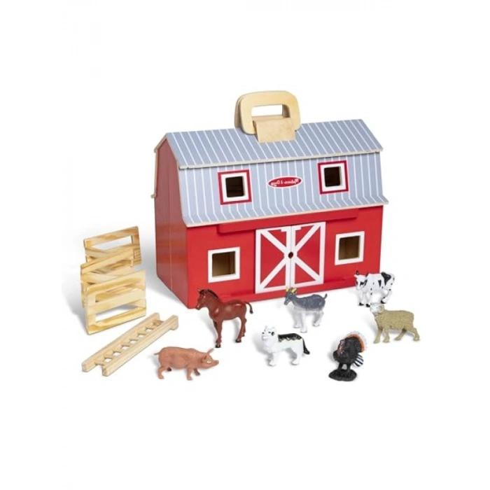 Ahşap Taşınabilir Çiftlik Seti - 7 Figür