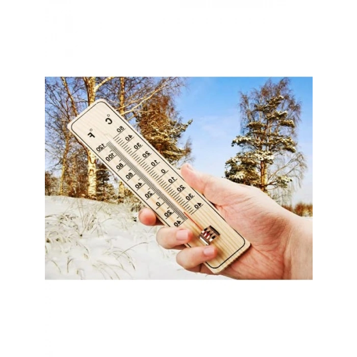 Ahşap Termometre ve Nem Ölçer