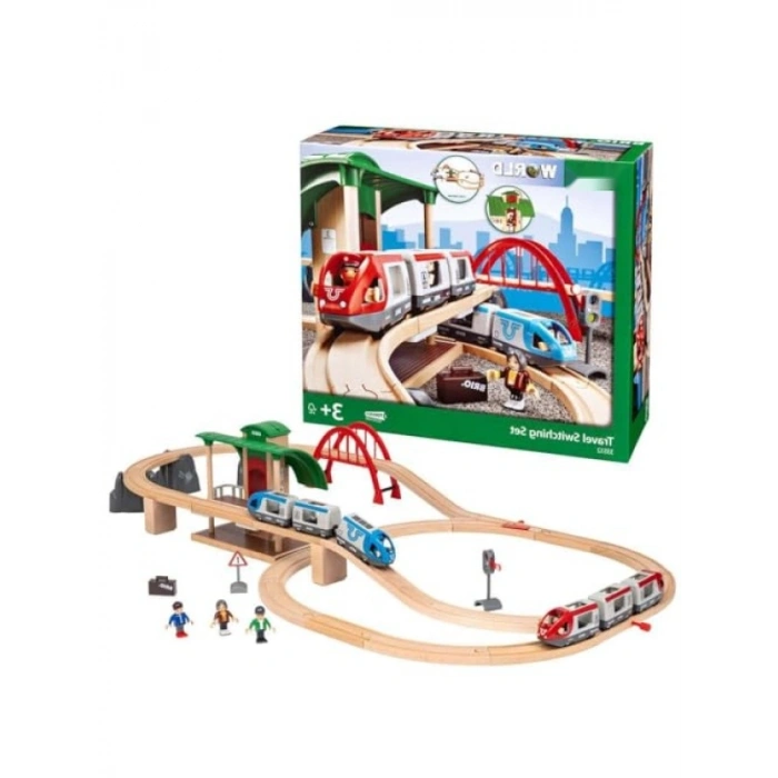 Ahşap ve Plastik Katlı Seyahat Seti - 42 Parça