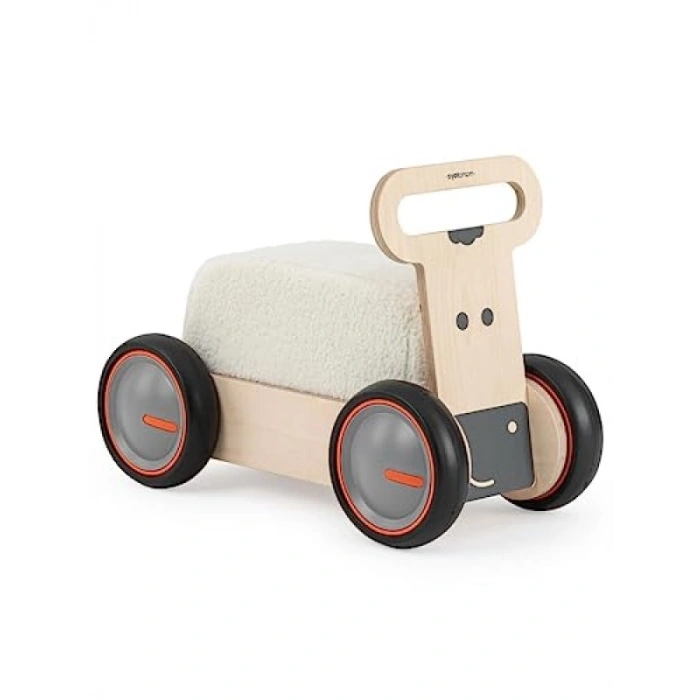 Ahşap Yürüme Arkadaşım - İnek Tasarımlı