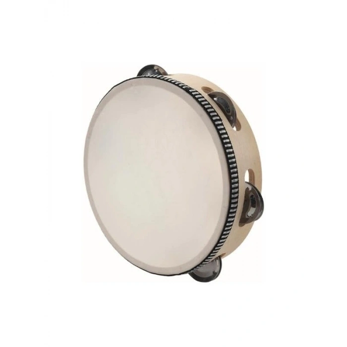 Ahşap Zilli Tef, 20 cm Ölçüsünde, Eğlenceli Müzik İçin