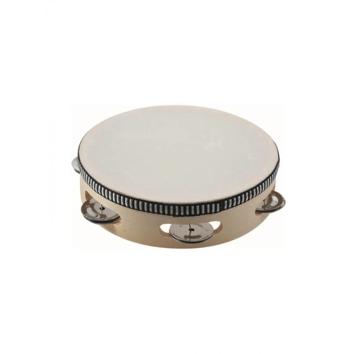 Ahşap Zilli Tef, 20 cm Ölçüsünde, Eğlenceli Müzik İçin