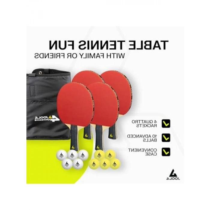 Aile Masa Tenisi Seti - 4 Raketi ve Topları ile