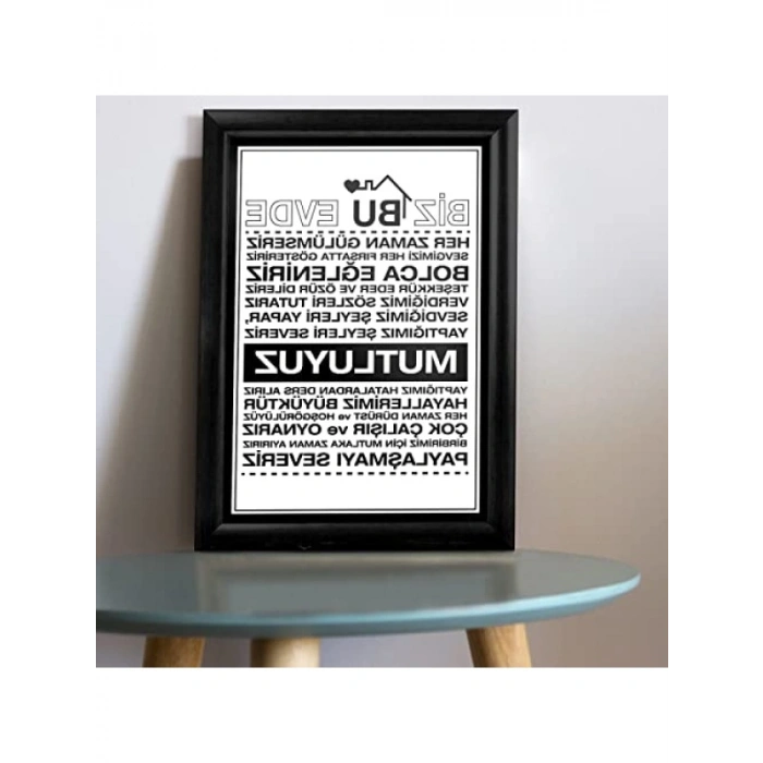 Aileye Özel Baskılı Dekoratif Çerçeve, A4 Boyut