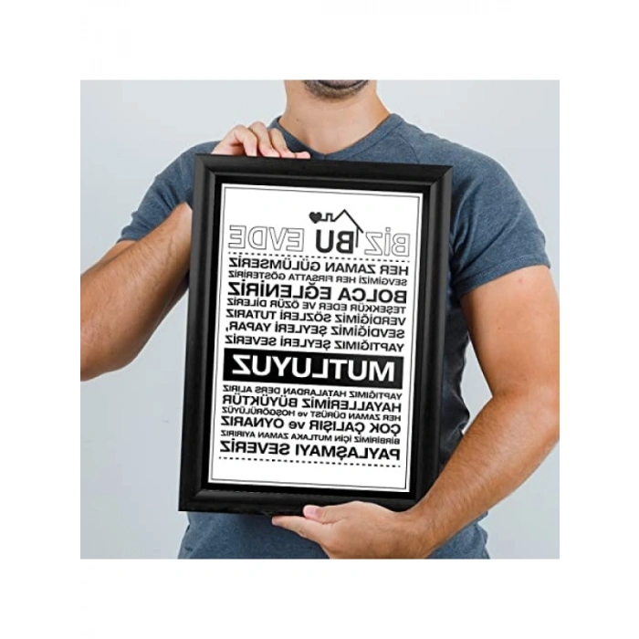 Aileye Özel Baskılı Dekoratif Çerçeve, A4 Boyut