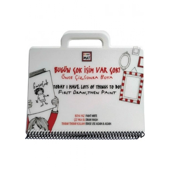 Akademi Çocuk Funny Mat Mini Set - Bugün Çok İşim Var Çok, Önce Bul Sonra Boya