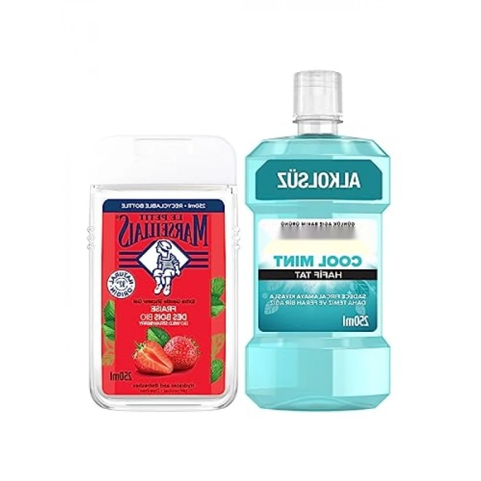 Akdeniz Çileği Duş Jeli - 250 ml + Ağız Bakım Suyu - 250 ml