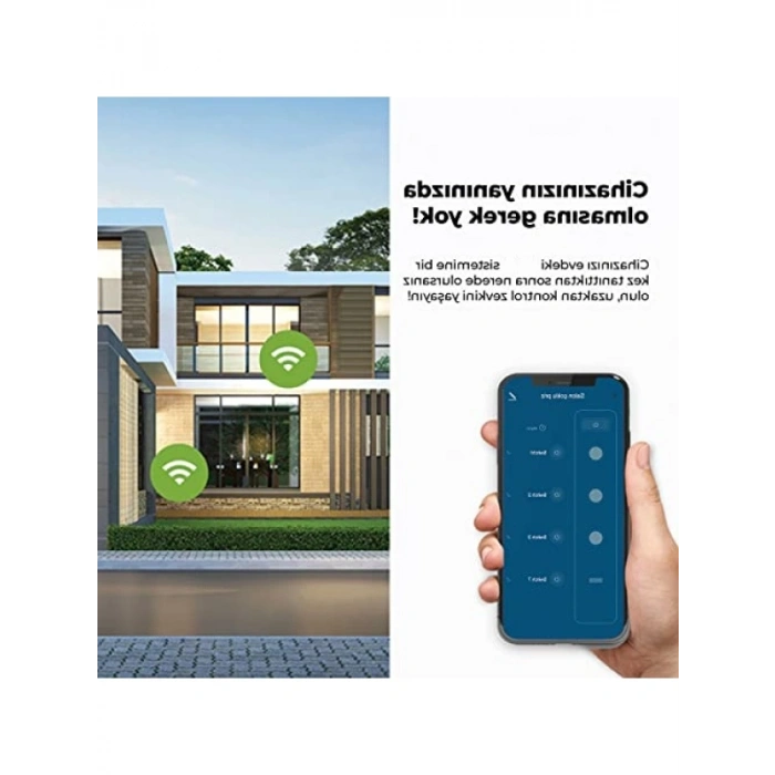 Akıllı 4 USB Bağlantılı 3lü Priz, Uzaktan Kontrol Özellikli