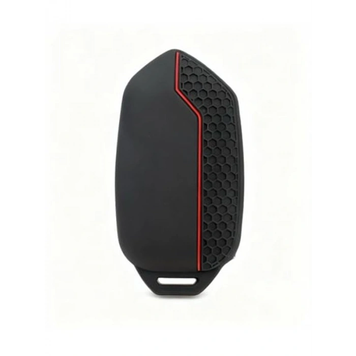 Akıllı Anahtar Kılıfı, 3 Tuşlu Tasarım, Siyah Kırmızı