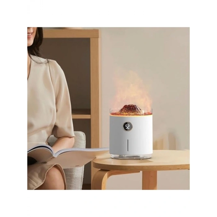 Akıllı Aromaterapi Nemlendirici, Simüle Alev Tasarımı