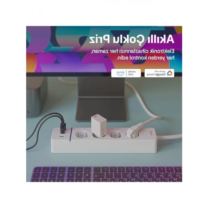 Akıllı Çoklu Priz - 7in1 Wi-Fi Uyumluluğu ile