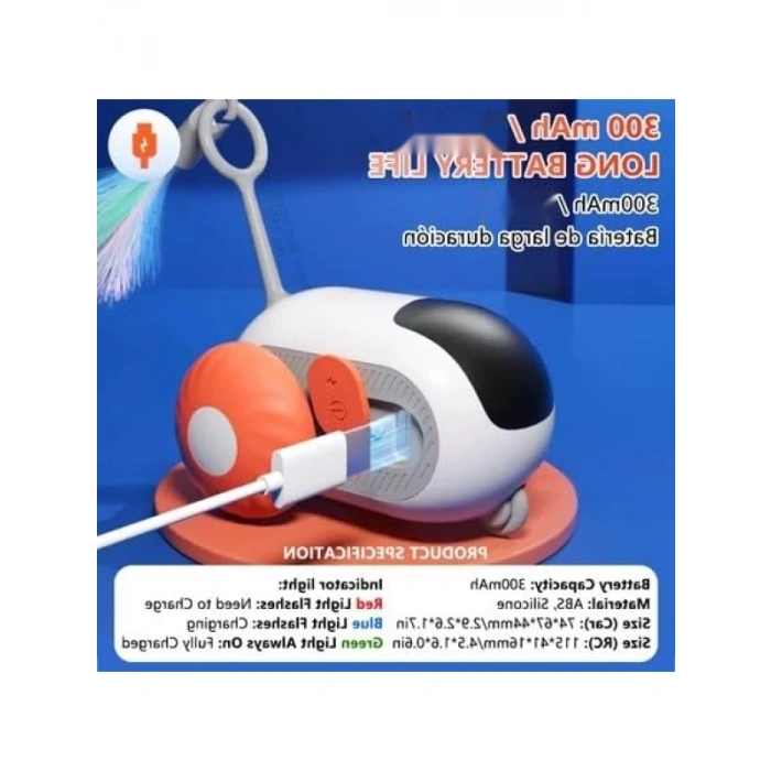 Akıllı Hareketli Elektronik Kedi Oyuncağı, Işıklı ve Kuyruklu