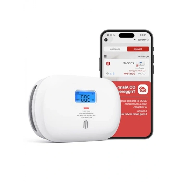 Akıllı Karbon Monoksit Dedektörü - LCD Ekranlı ve Değiştirilebilir Pil