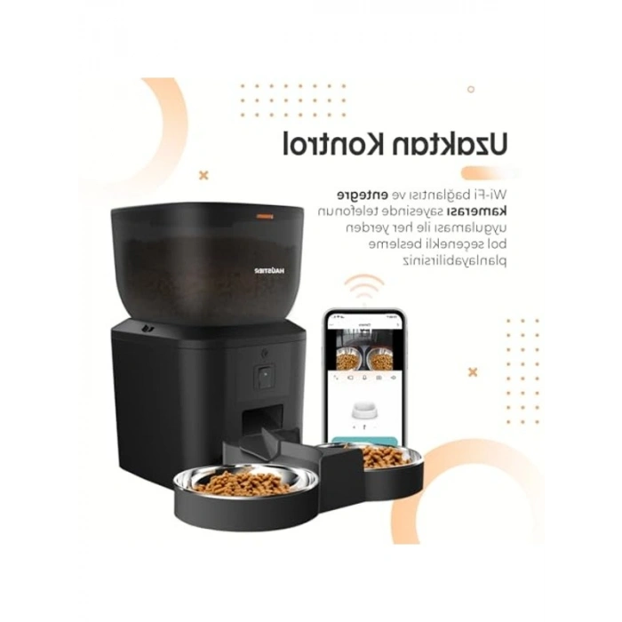 Akıllı Kedi Köpek Otomatik Mama Kabı - 4 lt, Uzaktan Kontrol
