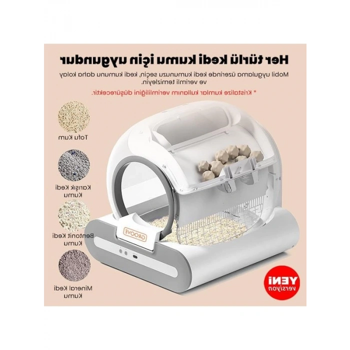 Akıllı Kedi Tuvaleti, 65L Kapasite, 1-8 kg Kediler İçin