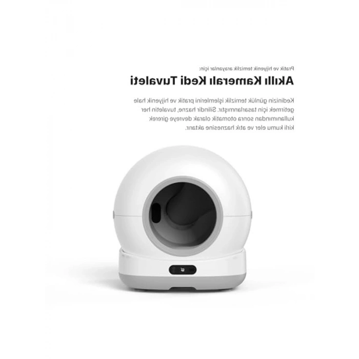 Akıllı Kedi Tuvaleti ve Su Kabı 4lü Set, Kameralı Tasarım