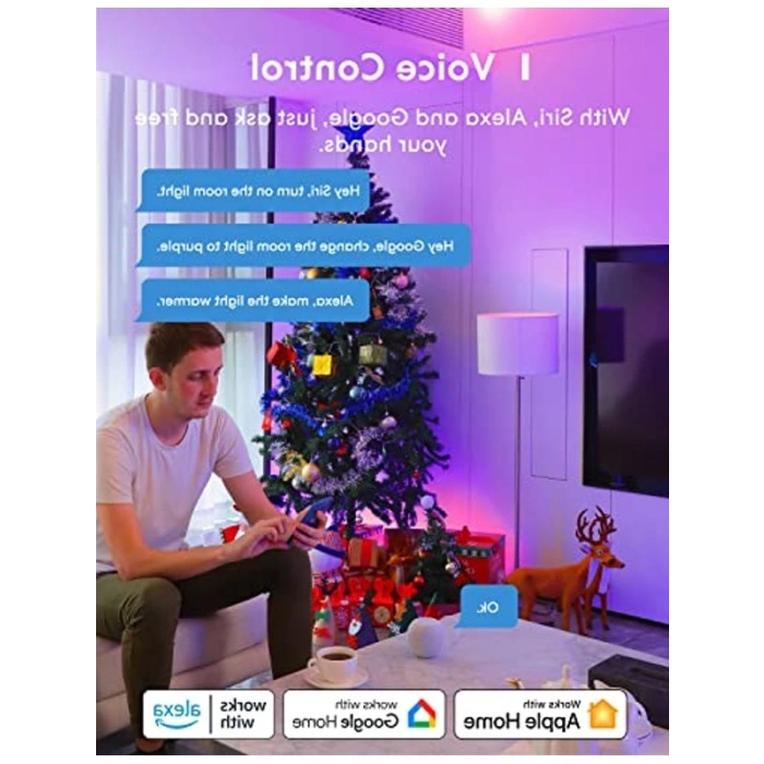 Akıllı LED Ampul, Çok Renkli ve Kısılabilir, Wi-Fi Kontrol